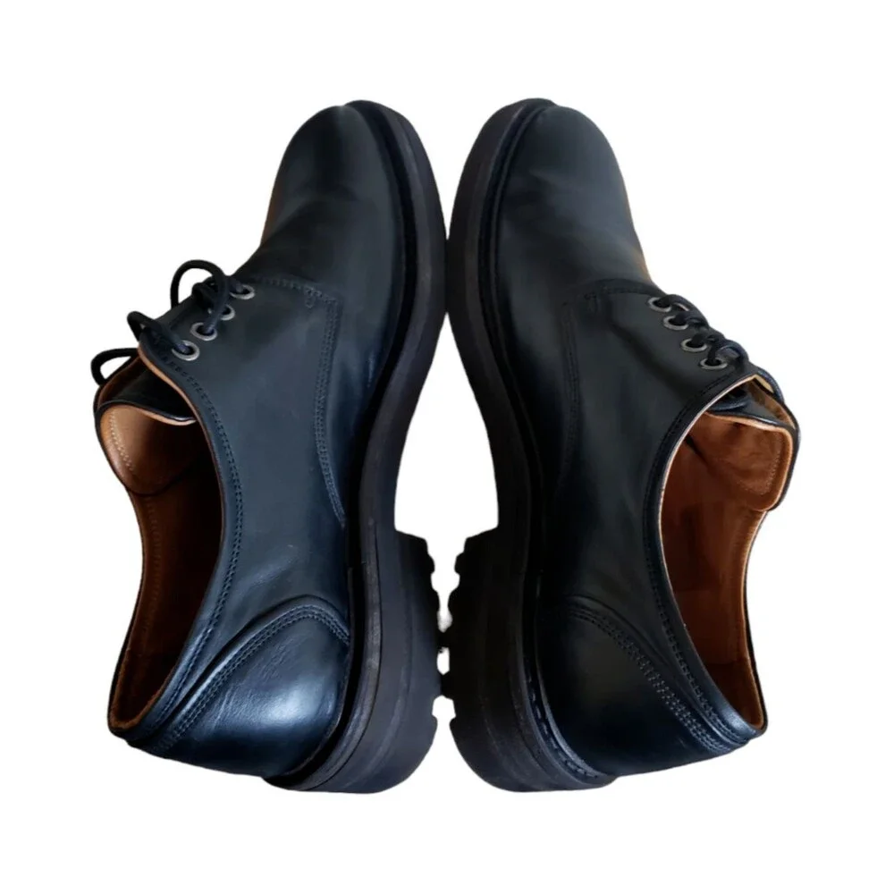 $698 John Varvatos Scarpe Derby Leather Shoes hand made Portugal men's Size 11